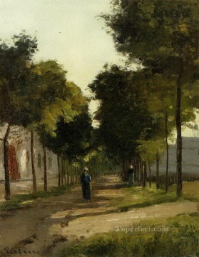  Camille Canvas - the road 1 Camille Pissarro